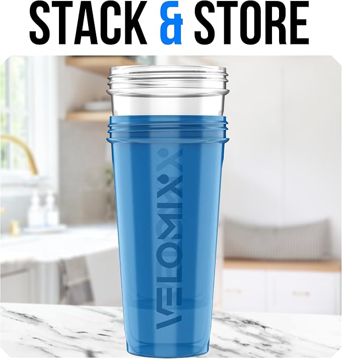 VELOMIX -2 Pack- 28 oz Protein Shaker Bottles - Image 6