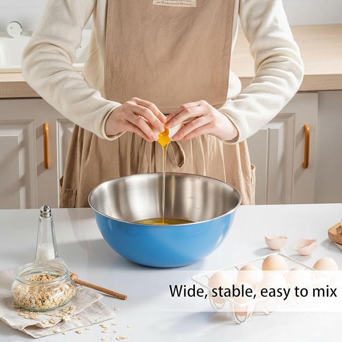 304 Stainless Steel Kitchen Colander Set, 3.5QT Colander - Image 6