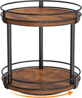 Snughome Rotating Spice Rack, 2 Tier Lazy Susan Organizer, Wood Kitchen by Snughome