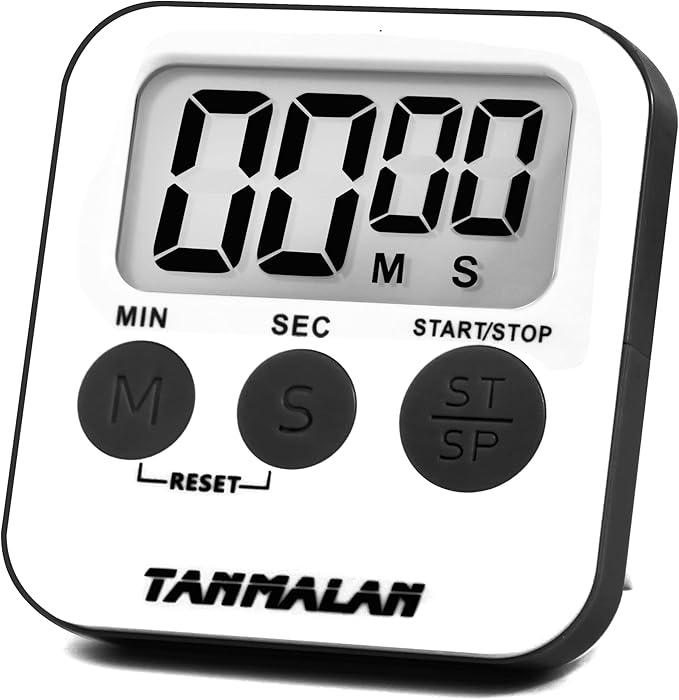 Tanmalan Kitchen Timer for Cooking Loud Alarm, Large Display, Auto Memory Loud by Tanmalan