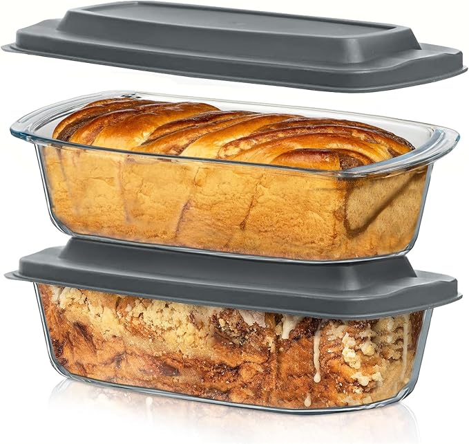 Razab LARGE 7.6 Cups/1800 ML/1.9 Qt Glass Loaf Pan by RazabHomeGoods