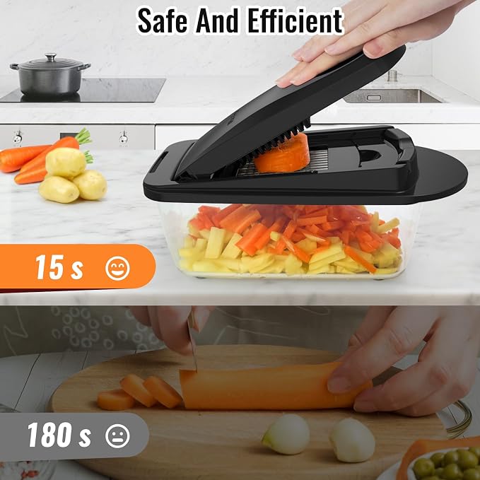 12 Blade All-in-1 Vegetable Chopper Mandoline Slicer - Image 8