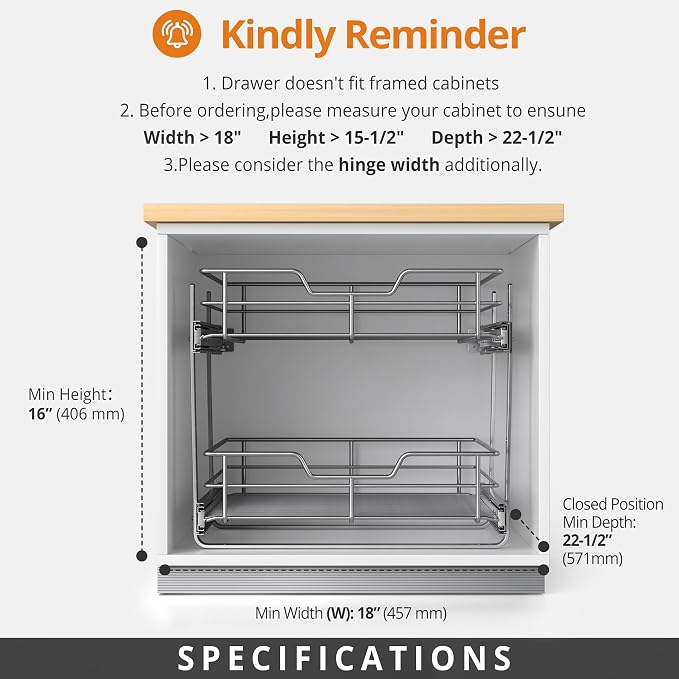 ZOINLIY Pull Out Cabinet Organizer, Versatile Slide Out Kitchen Organizers and - Image 5