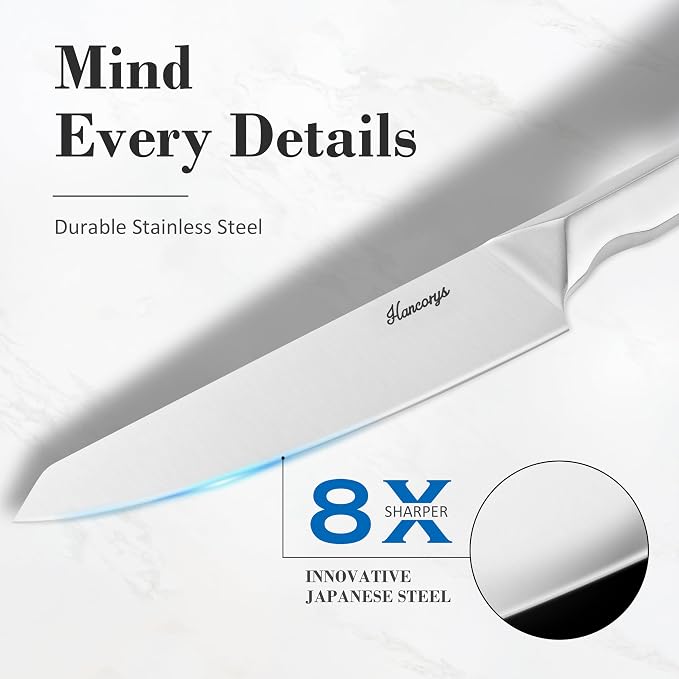 Kitchen Knife Set, Japanese Stainless Steel Knife Block Set - Image 3