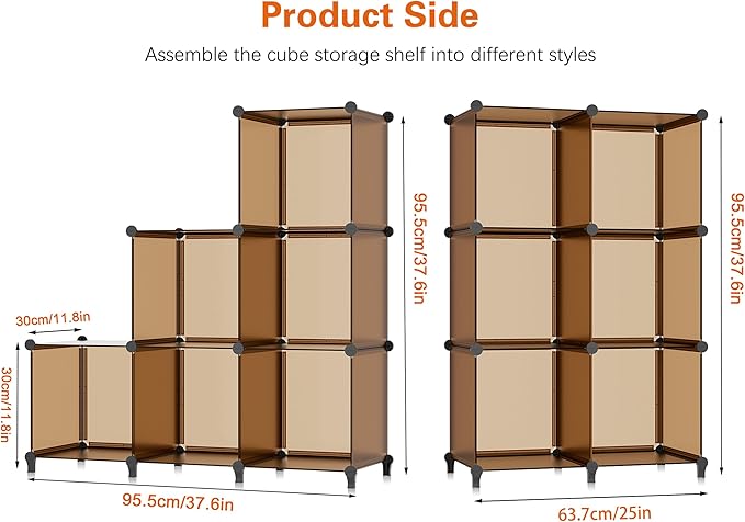 6-Cube Storage Organizer, Closet Organizer Storage Shelf Bookcase Bookshelf - Image 3