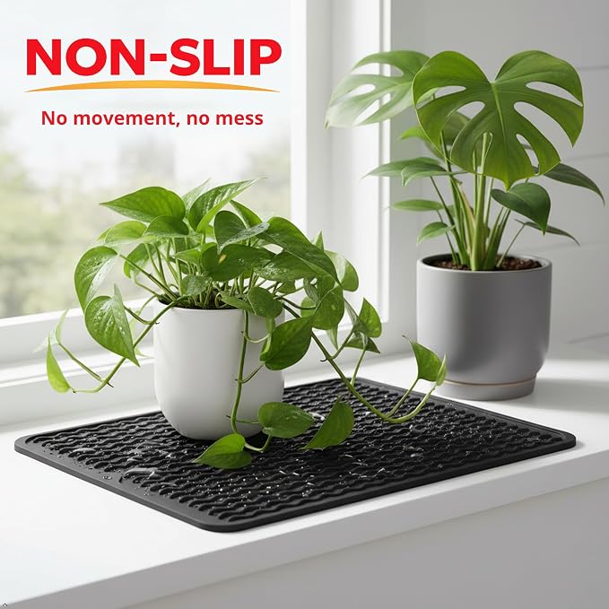 Silicone Drying Mat 16 × 12 – Black Non-Slip Sink Mat - Image 6