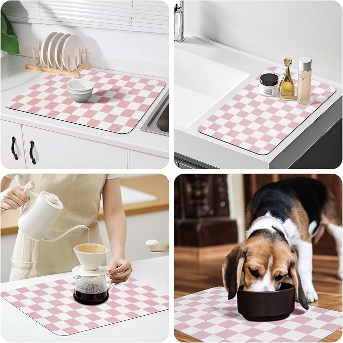 CooRug Checkered Dish Drying Mat - Image 6
