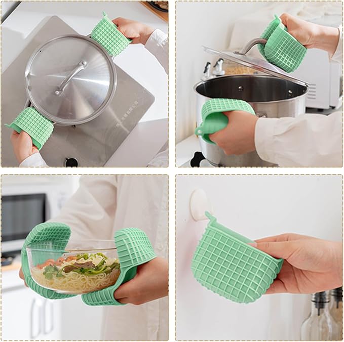Mini Silicone Oven Mitts Set, Oven Mitts Heat Insulation, Oven Gloves - Image 5