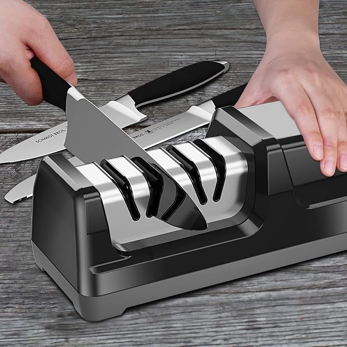 Enutogo Knife Sharpener, Professional 2-Stages Eleltric Knife Sharpeners - Image 5