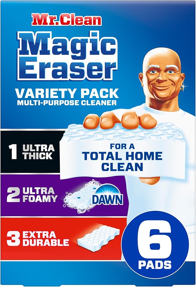 Mr. Clean Magic Eraser Sponge, All Purpose Cleaner, Cleaning Scrubber, Cleaning by MrClean