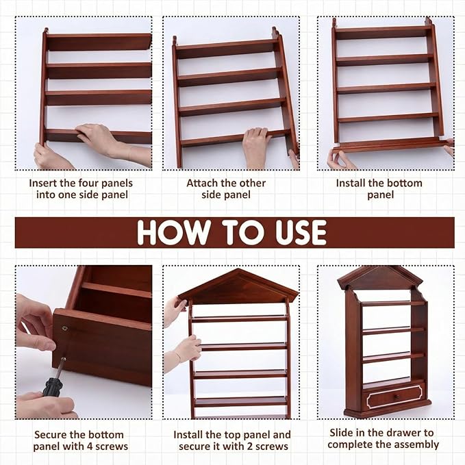 Chunful Vintage Spice Jar Wooden Rack - Image 5