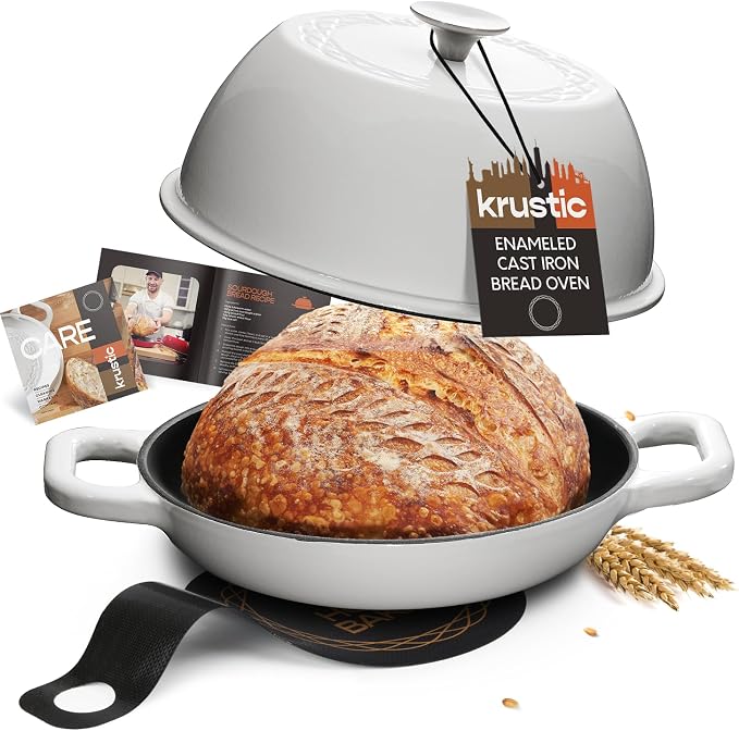Krustic Enameled Cast Iron Dutch Oven by Unknown