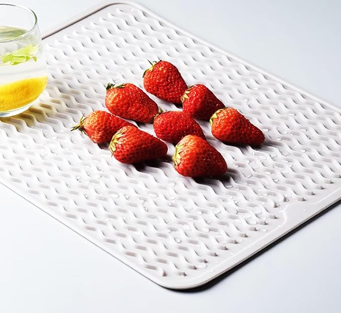 Large 24" x 18" Silicone Dish Drying Mat - Image 3