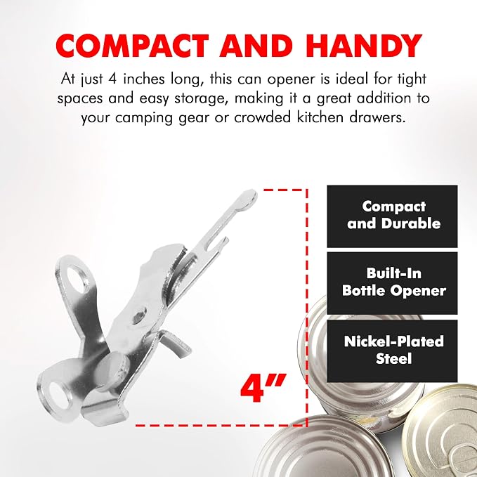 Chef Craft Select Butterfly Can Opener, 4 inches, Nickle Plated - Image 4