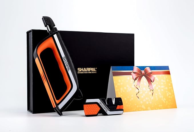 SHARPAL Pocket Knife Sharpener & Garden Tool Sharpener, Sharpening Straight and by SHARPAL