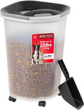 IRIS USA Pet Food Storage Container 25 lbs, Premium 60% Improved Airtight Seal by IRISUSA