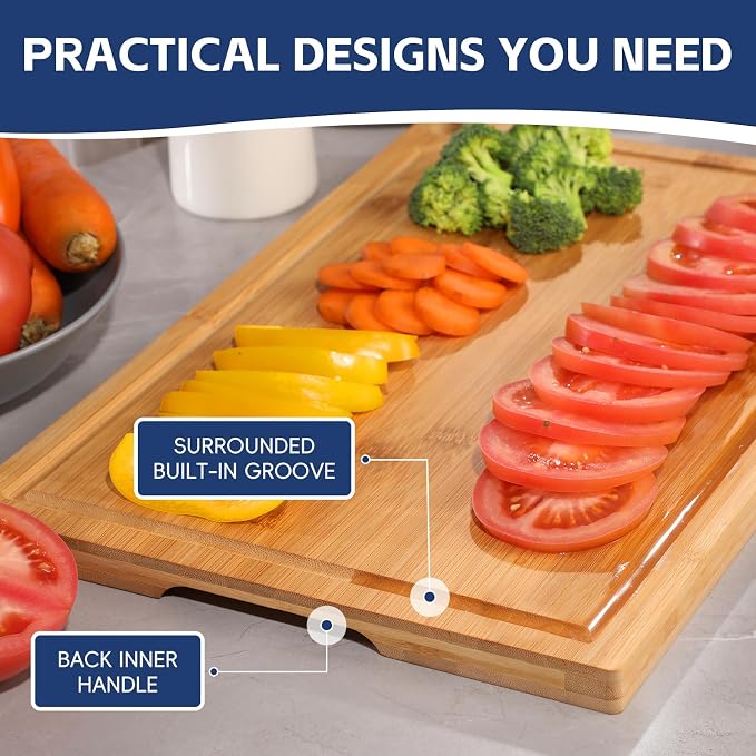 Hiware 3-piece Bamboo Cutting Boards - Image 5