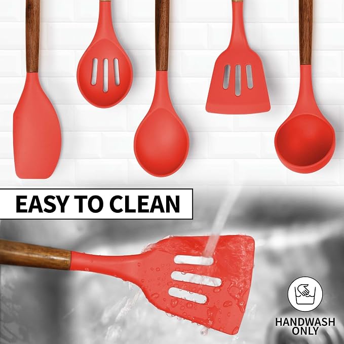 Zulay Kitchen Utensils Set Non-Stick Silicone Cooking Utensils Set - Image 7