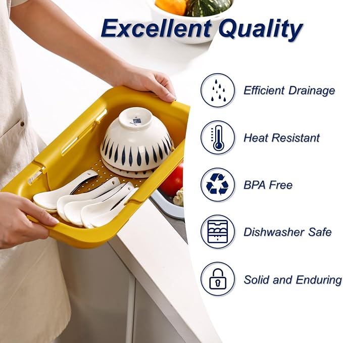 Extendable Sink Colander Strainer Basket - Image 5