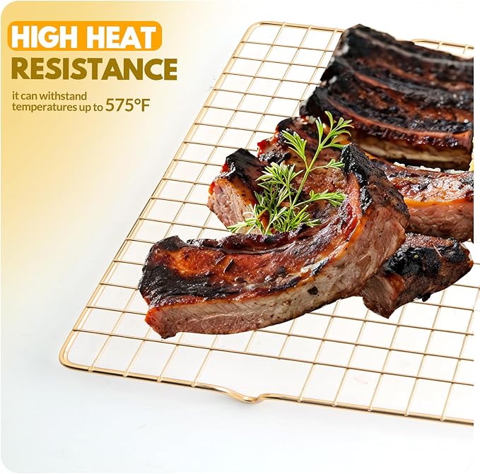 2 PCS Cooling Racks for Cooking and Baking, 15x10 Inches Stainless Steel - Image 6