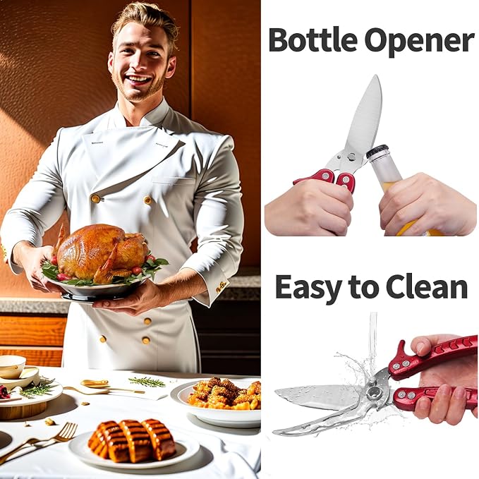 Heavy Duty Poultry Shears Scissors, Kitchen Shears - Image 6