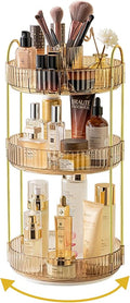 Asayuee 360 Rotating Makeup Organizer, 3 Tier Large Capacity Make Up Organizers by Asayuee