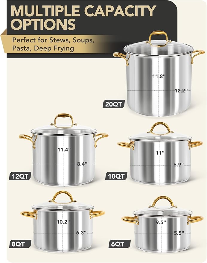 MICHELANGELO Stainless Steel Stock Pot - Image 8