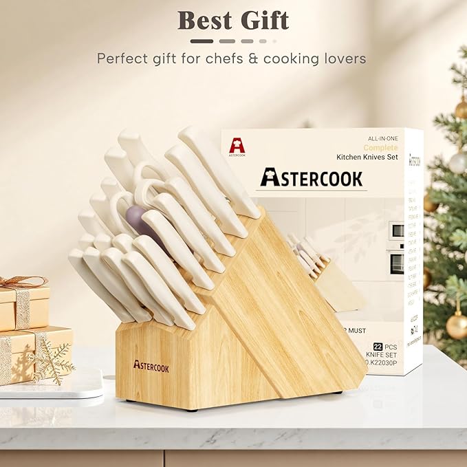 Knife Set, Astercook 22-Piece Kitchen Knife Set - Image 9