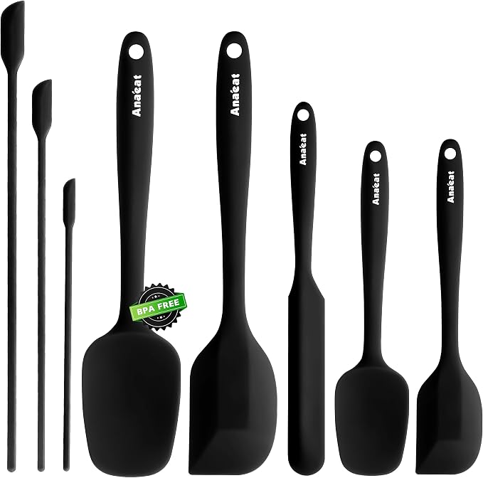 Anaeat Heat Resistant Silicone Spatula Set of 8 by Anaeat