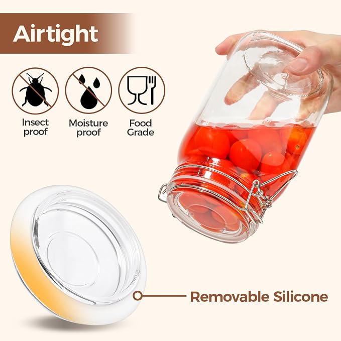 ComSaf Set of 3 Square Glass Jars - Image 3