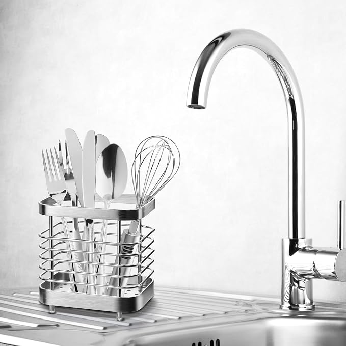 Utensil Holder, Stainless Steel Utensil Drying Rack - Image 6
