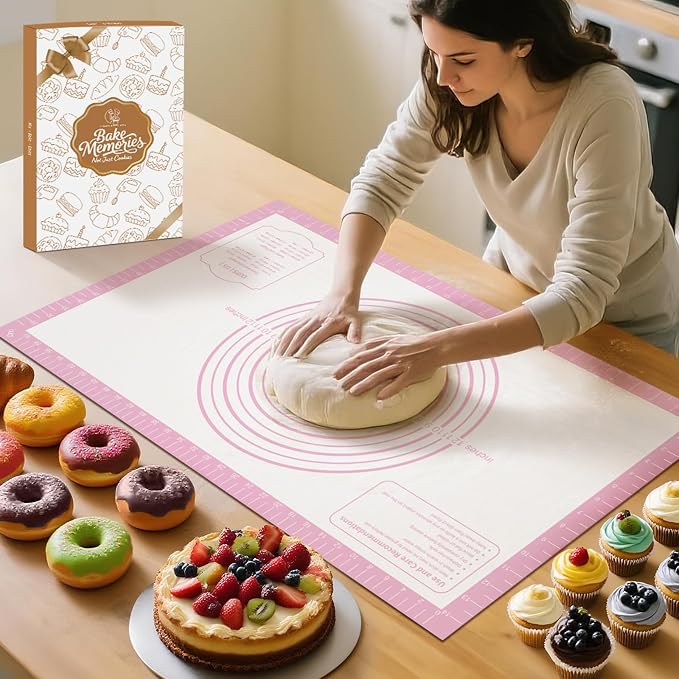 Non-stick Silicone Pastry Mat, Extra Large Baking Mat by MimekitchenKitchenHelper