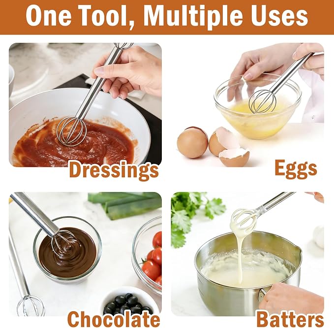 Stainless Steel Measuring Whisk, Double-Ended Whisk - Image 2