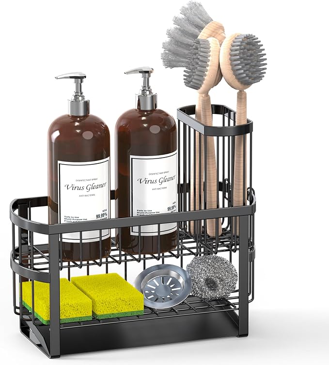 Kitchen Sink Organizer Caddy, 2 Tier Sink Caddy Organizer by UEFFNR