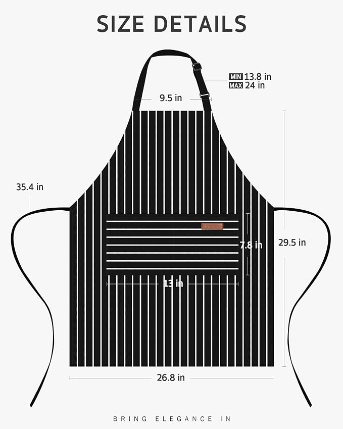 Syntus Chef Apron for Men Women Kitchen Cooking Apron - Image 2