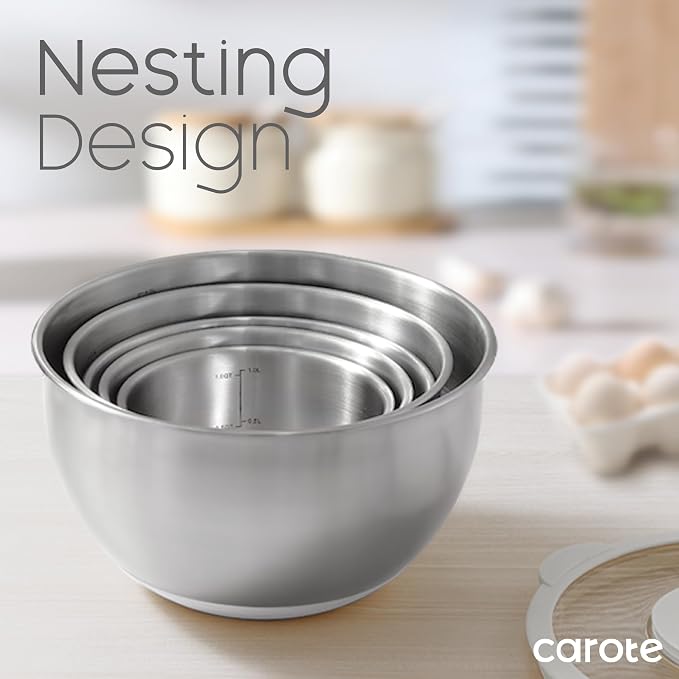 CAROTE Stainless Steel Mixing Bowls - Image 7