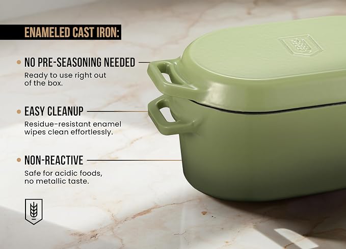Kook Dutch Oven, for Bread Baking, Sourdough Loaf Pan, Dual Handles, Enameled - Image 5