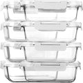 Glass Meal Prep Containers, MCIRCO Glass Food Storage Containers, Airtight by MMCIRCO