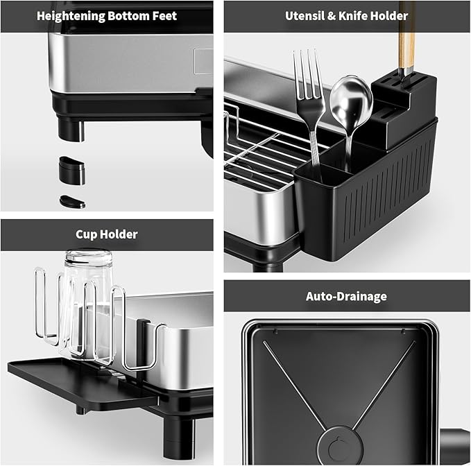 Ewaiira Dish Drying Rack, 304 Stainless Steel Dish Racks - Image 9