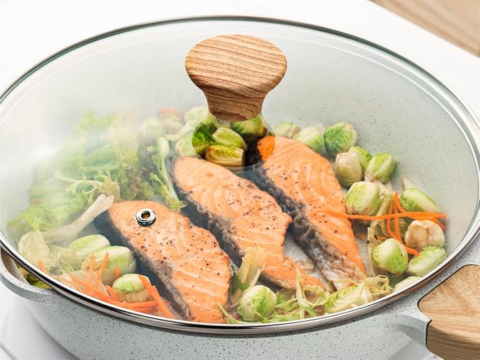 SENSARTE Nonstick Ceramic Saute Pan 12-Inch, 5QT Non-toxic Deep Frying Pan - Image 8
