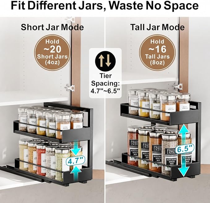 iSPECLE Spice Racks for Inside Cabinet - Image 4