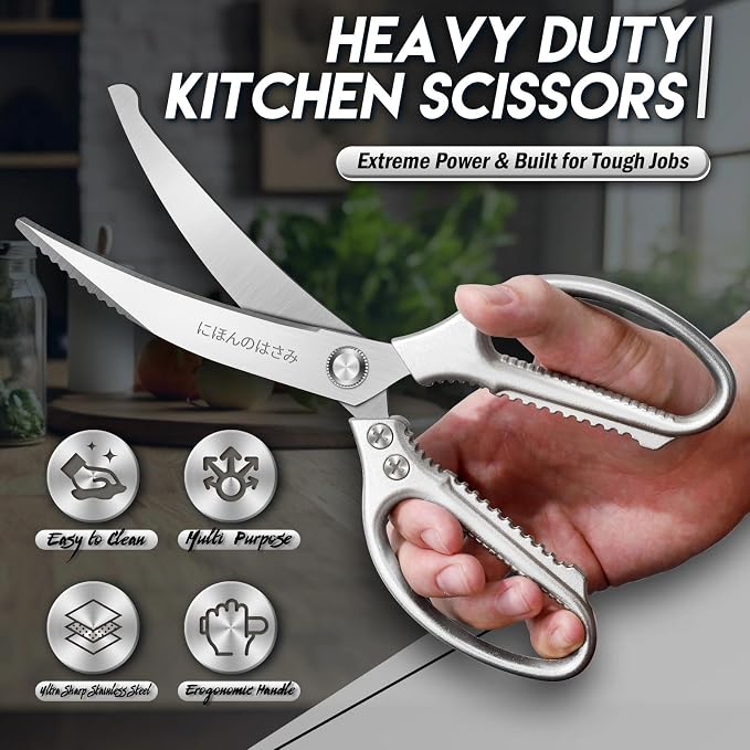 TIJERAS Kitchen Scissors Set Silver - Image 4