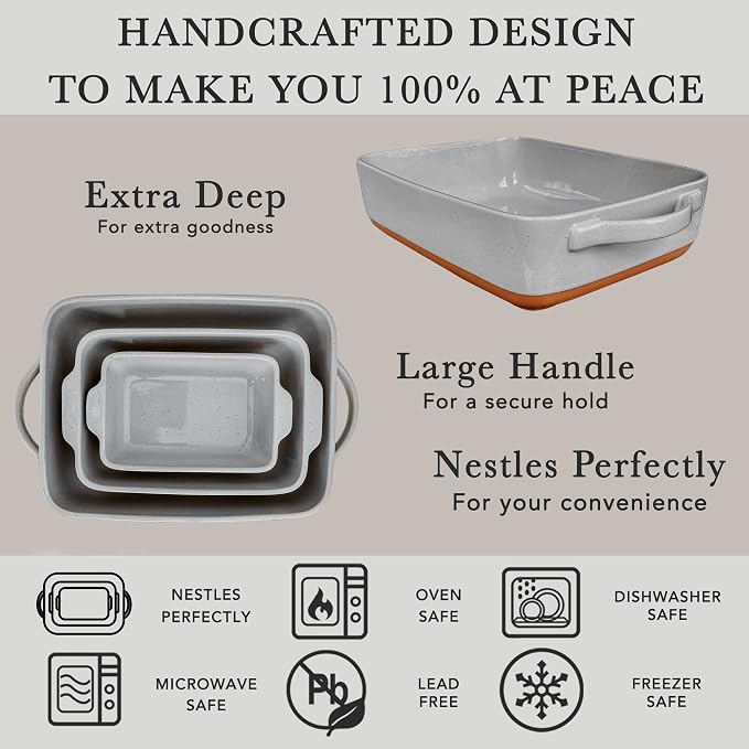 Mora 9x13in Deep Porcelain Baking Dish - Image 4