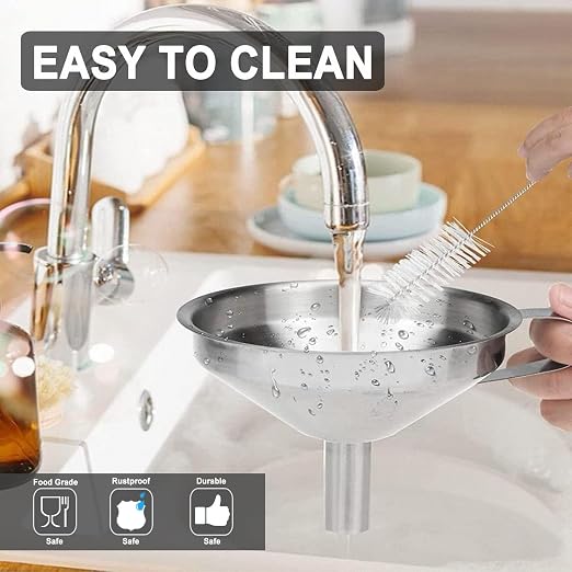 Stainless Steel Funnels for Kitchen use, 5 Different Sizes of Kitchen funnels - Image 7