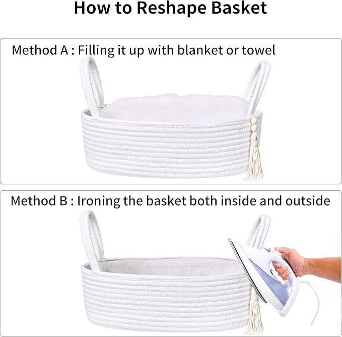 ABenkle Small Storage Basket, Jute Rope Woven Toilet Paper Tray Organizer - Image 8