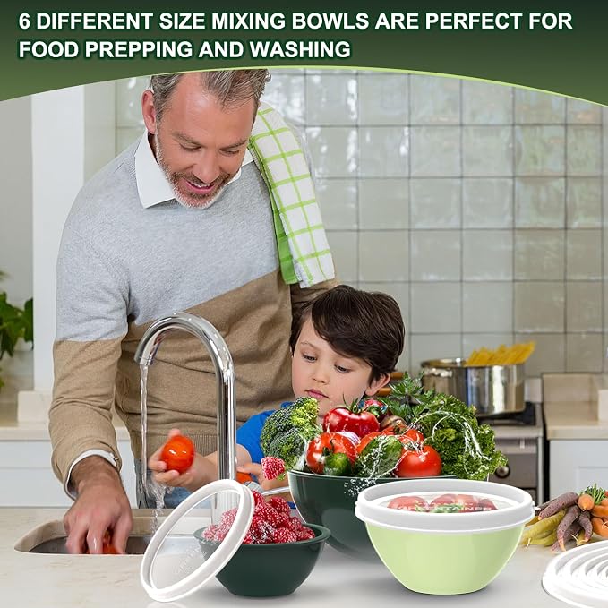 Greentainer Plastic Mixing Bowls - Image 7