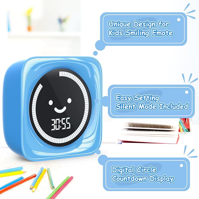 Visual Timer for Kids, 99 Minute Digital Cute Kids Visual Timer Classroom Timer - Image 2