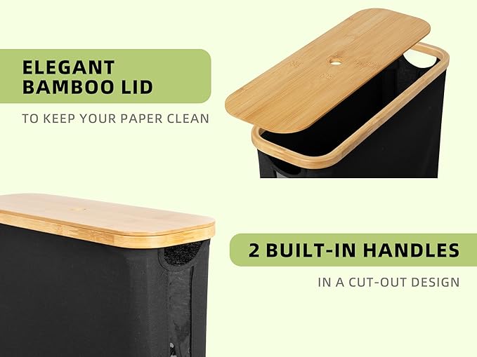 StorageWorks Toilet Paper Storage Basket, Papers Container - Image 3