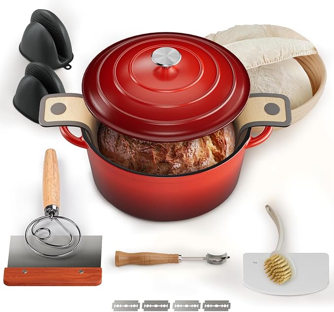 Cast Iron Dutch Oven for Bread Baking, by MakeLifeMoreComfortable