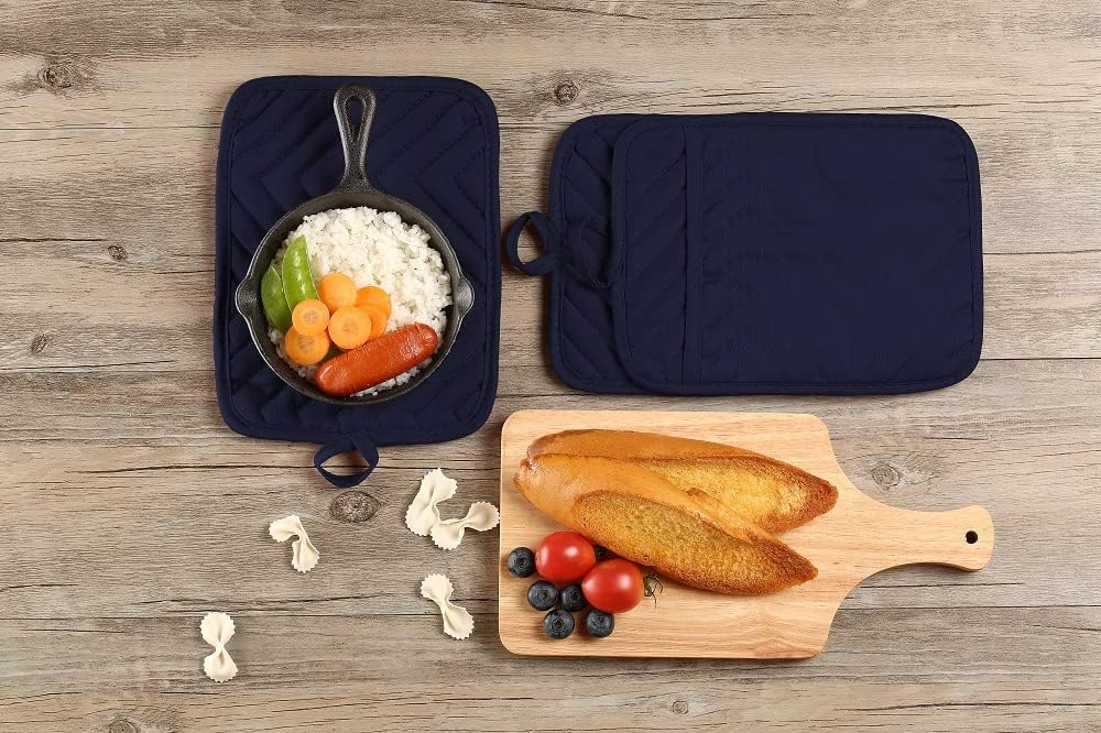 Oven Pot Holder with Pocket Cotton Heat Resistant Coaster Potholder